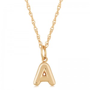 14K Yellow Gold Initial 