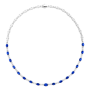 18K White Gold  Sapphire Necklace