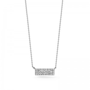 14K White Gold Sylvie Rose Large Diamond Bar Necklace