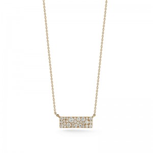 14K Yellow Gold Sylvie Rose Large Diamond Bar Necklace