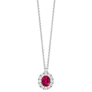 18K Diamond And Ruby Pendant