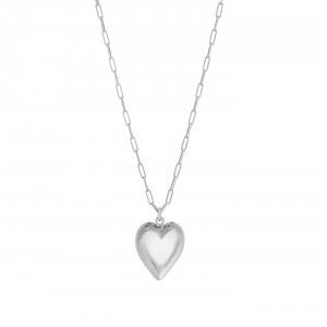 Sterling Silver Puffed Heart Pendant