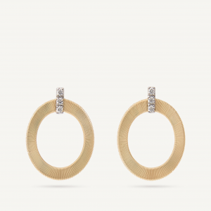 18k Diamond Circular Earrings