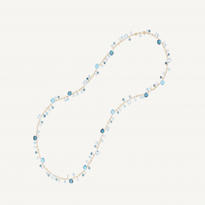 18k Blue Topaz Paradise Long Necklace