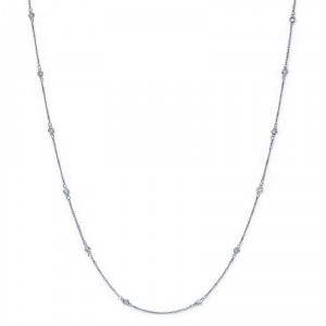 14k Diamond By The Yard Necklace