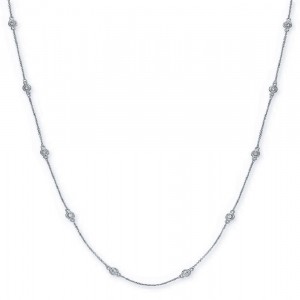 14k Diamond By The Yard Necklace