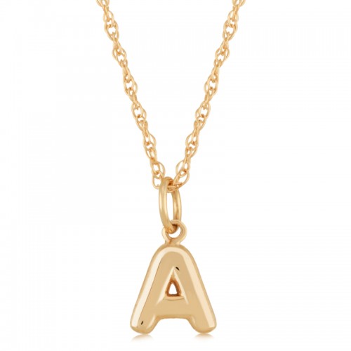 14K Yellow Gold Initial 