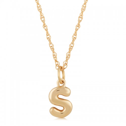 14K Yellow Gold Initial 