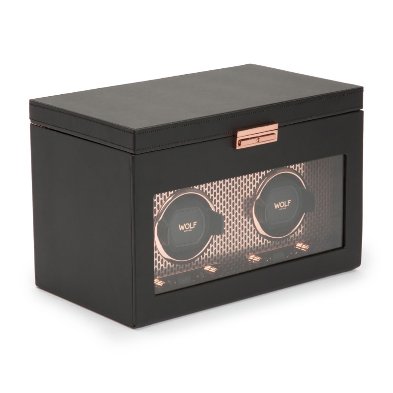 Axis Double Watch Winder with Storage