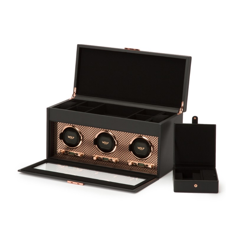 Axis Triple Watch Winder with Storage