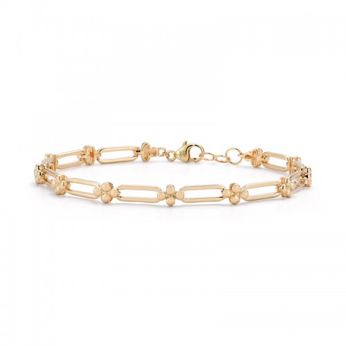 14K Yellow Gold Poppy Rae Pebble Link Bracelet