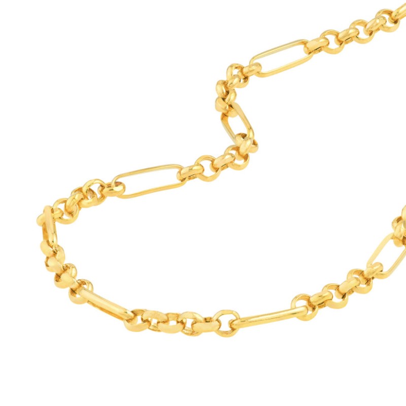 14k Rolo Figaro Necklace