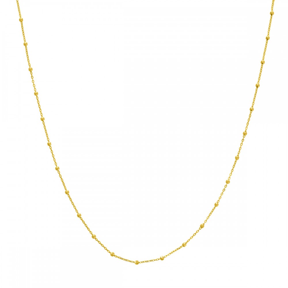 14k Saturn Bead Station Chain