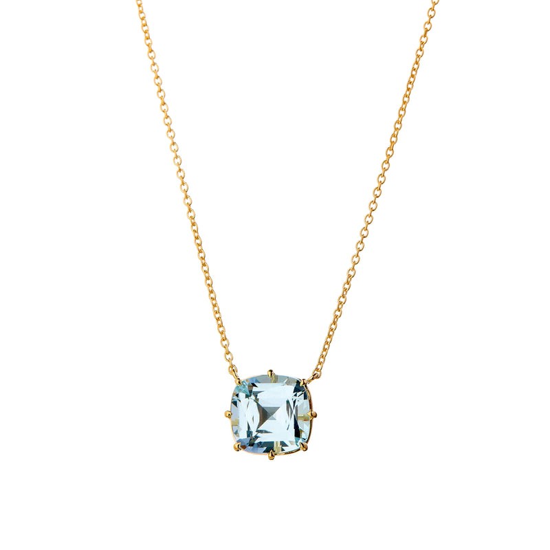 Syna 18K Yellow Gold Geometrix Cushion Cut Pendant Necklace By Syna