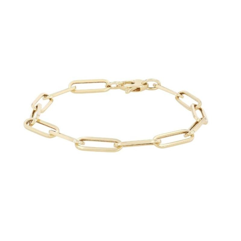 14k Paperclip Bracelet