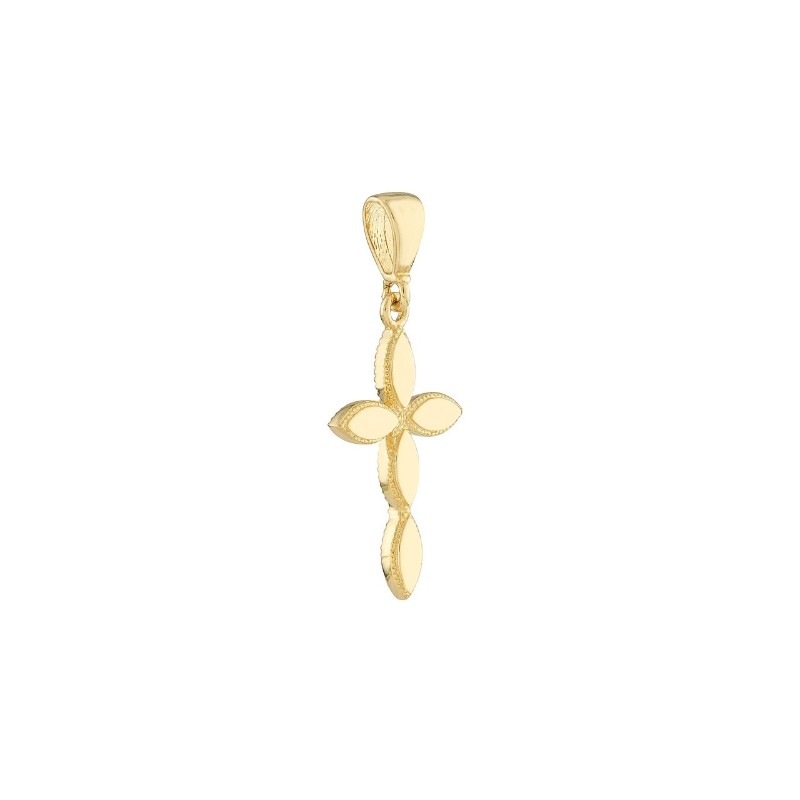 14k Marquise Shaped Cross Pendant