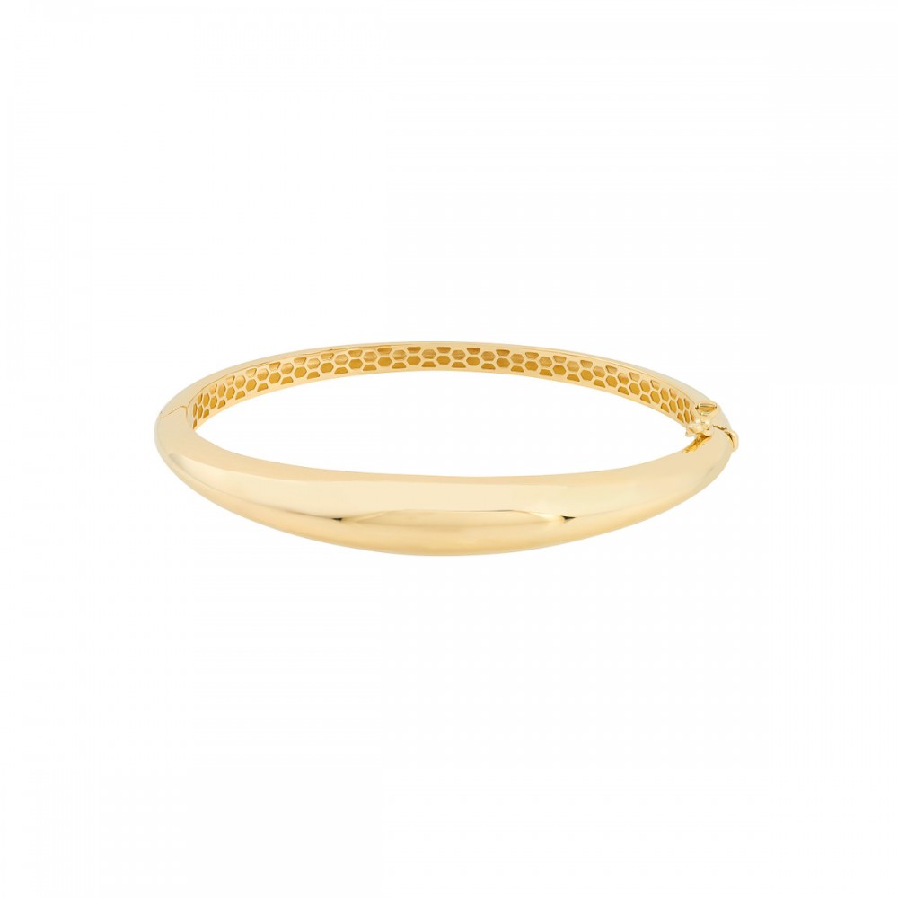 14k Polished Dome Bangle