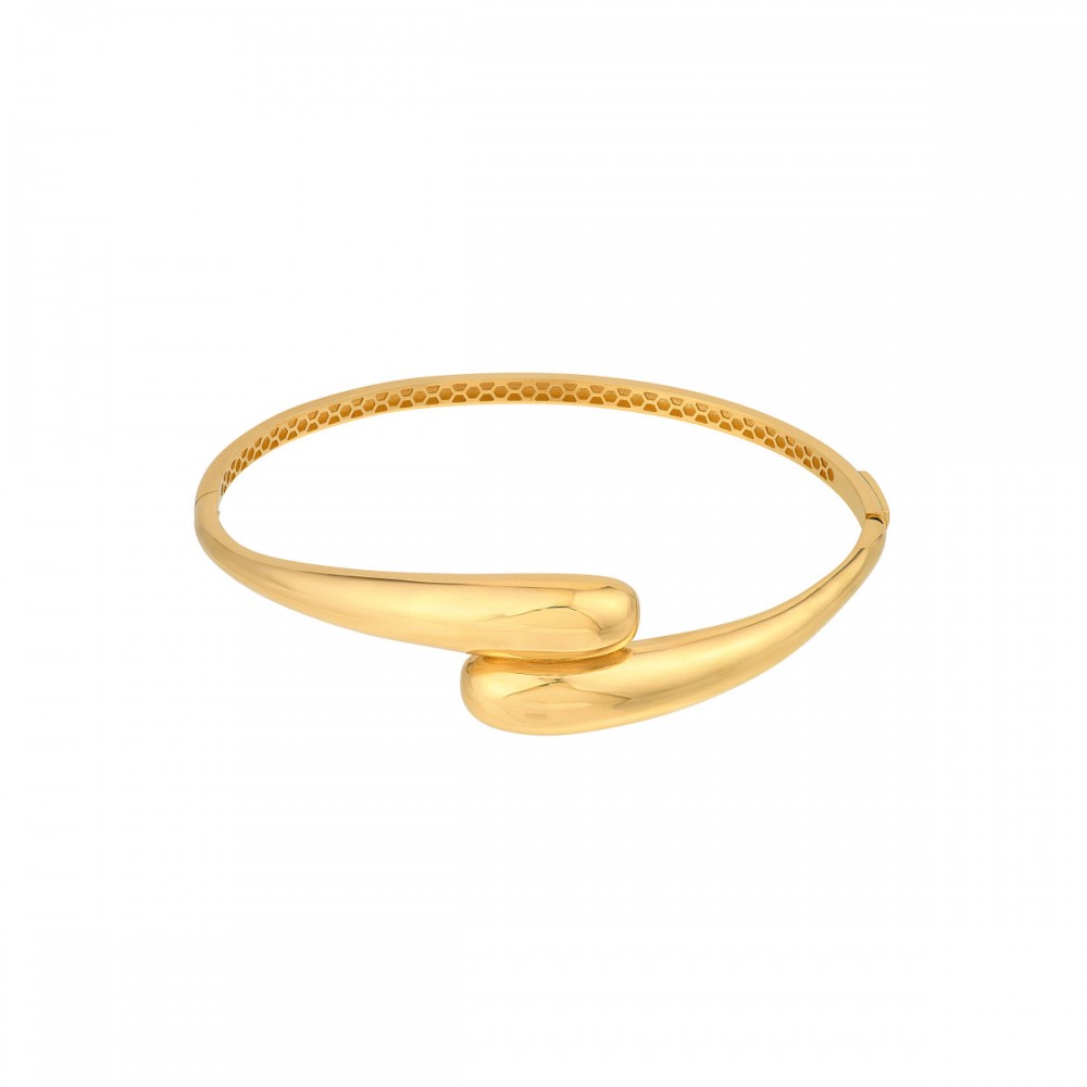 14k Polished Bypass Bangle