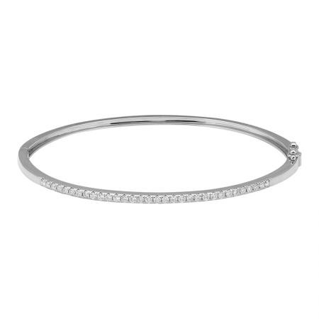 14k Diamond Bangle