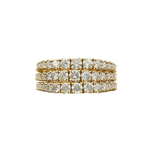 18K Diamond Graduating Row Ring