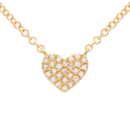 14k Diamond Heart Necklace