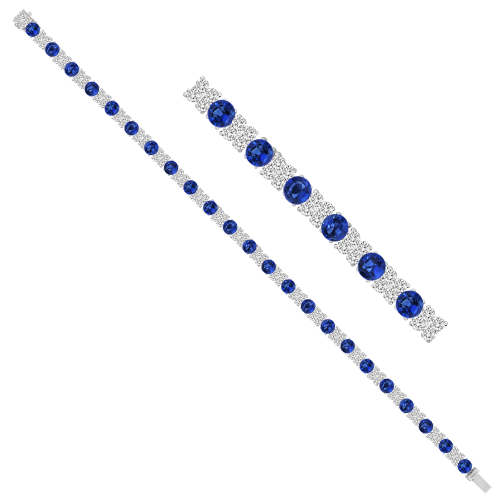 18K White Gold Sapphire Bracelet