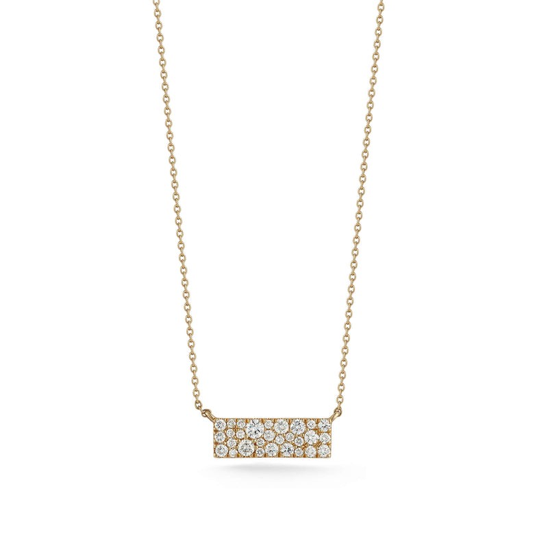 14K Yellow Gold Sylvie Rose Large Diamond Bar Necklace