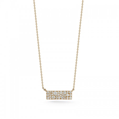 14K Yellow Gold Sylvie Rose Large Diamond Bar Necklace