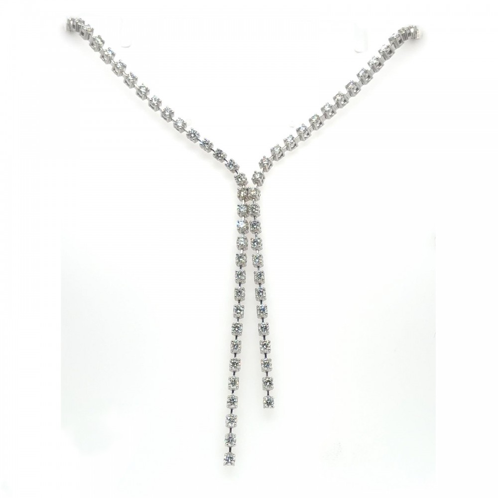 14k Diamond Lariat Necklace