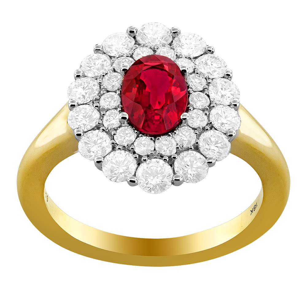 18K Ruby and Diamond Ring