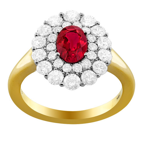 18K Ruby and Diamond Ring