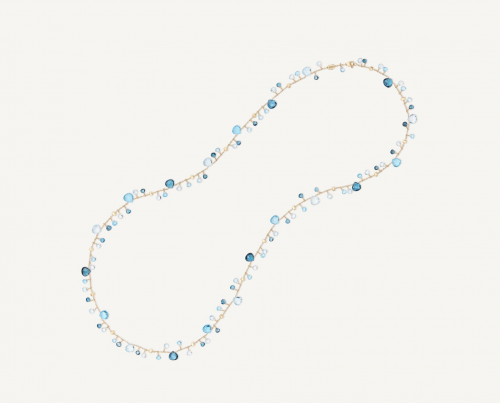 18k Blue Topaz Paradise Long Necklace