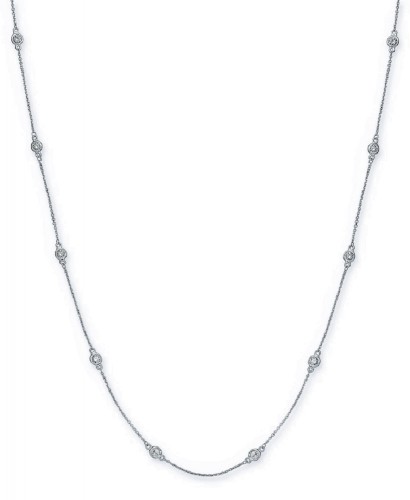 14k Diamond By The Yard Necklace