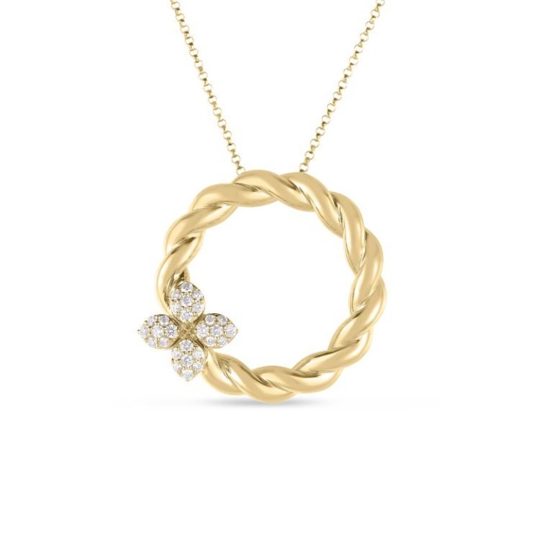 18K Diamond Love In Verona Twist Necklace