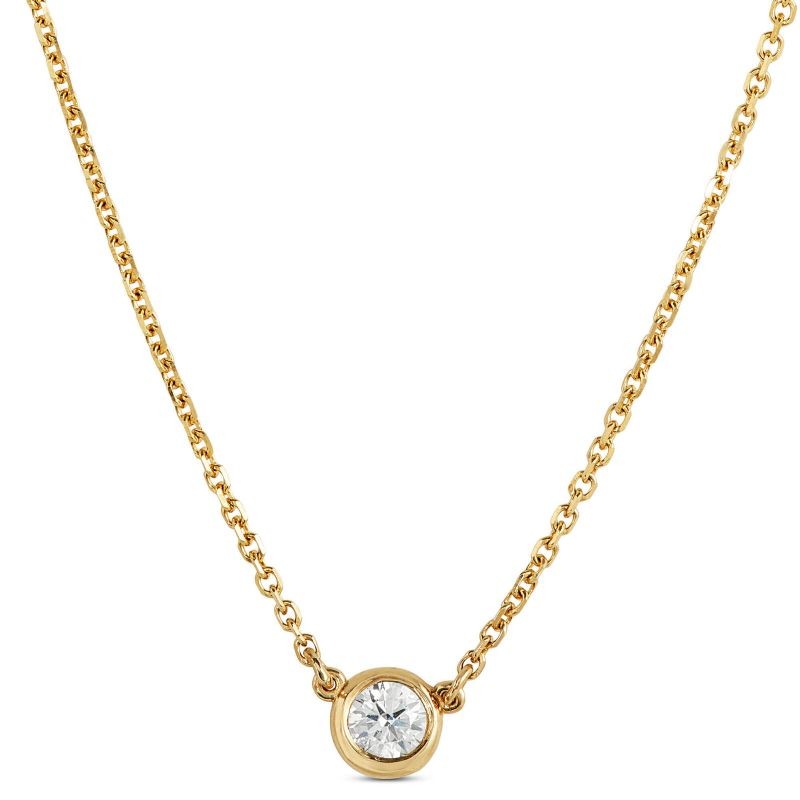 14k Diamond Station Necklace Chain