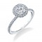 Round Cut Classic Halo Engagement Ring - Vivian