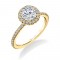 Round Cut Classic Halo Engagement Ring - Vivian