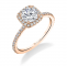 Cushion Cut Classic Halo Engagement Ring - Vivian