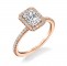 Radiant Cut Classic Halo Engagement Ring - Vivian