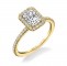 Radiant Cut Classic Halo Engagement Ring - Vivian