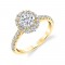 Round Cut Halo Engagement Ring - Jillian