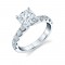 Cushion Cut Classic Wide Band Engagement Ring - Aloria