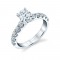 Oval Cut Clsasic Wide Band Engagement Ring - Aloria