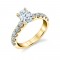 Oval Cut Clsasic Wide Band Engagement Ring - Aloria