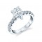 Pear Shaped Classic Wide Band Engagement Ring - Aloria