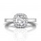 FlyerFit® 14K White Gold Vintage Engagement Ring