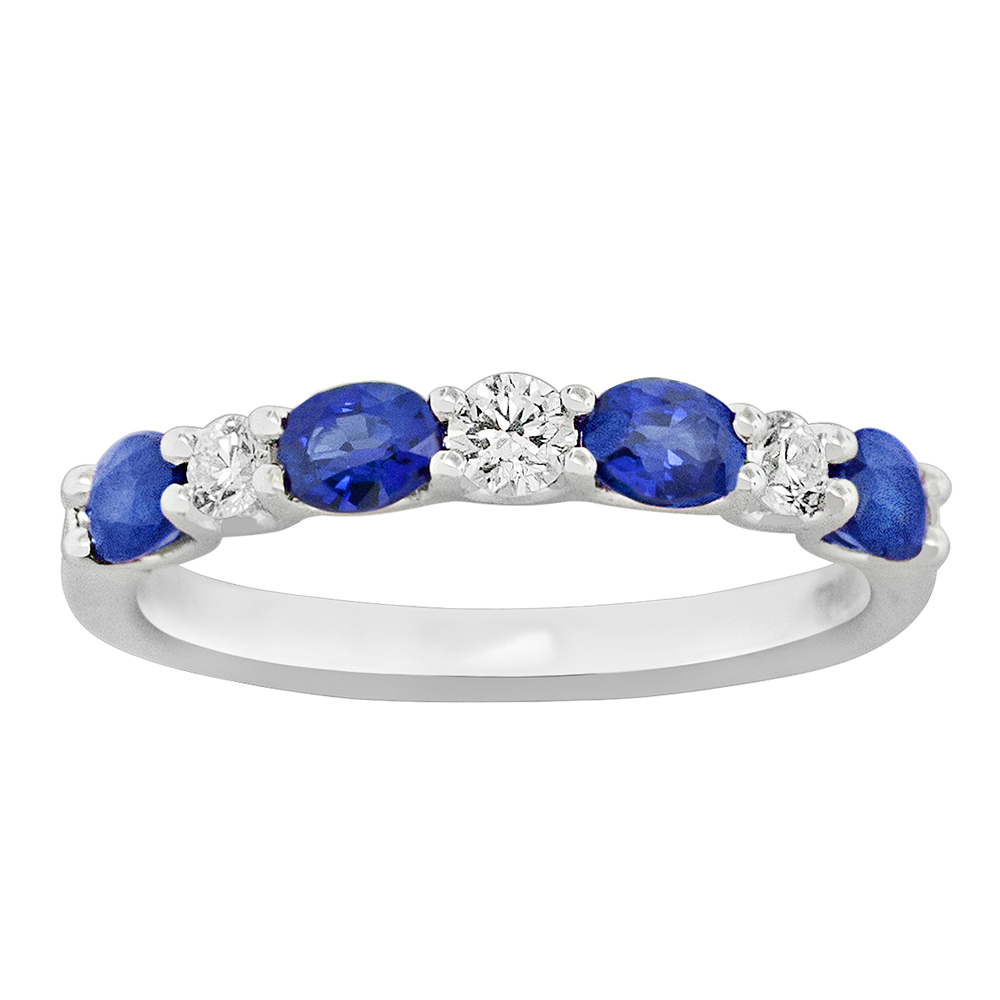 18K White Gold Sapphire Ring