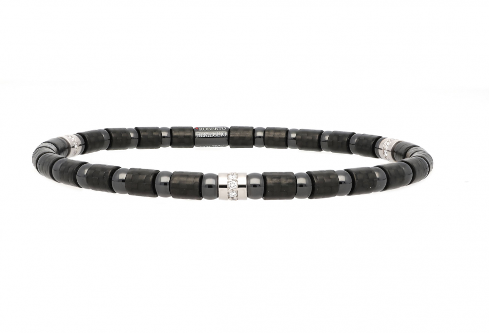 Carbon Fiber Black Bracelet By Roberto Demeglio