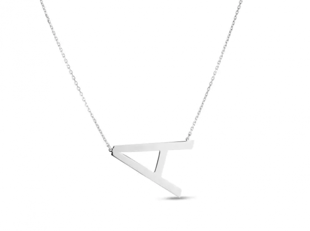 Sterling Silver Initial A Necklace