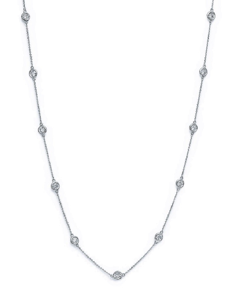 14k Diamond By The Yard Necklace